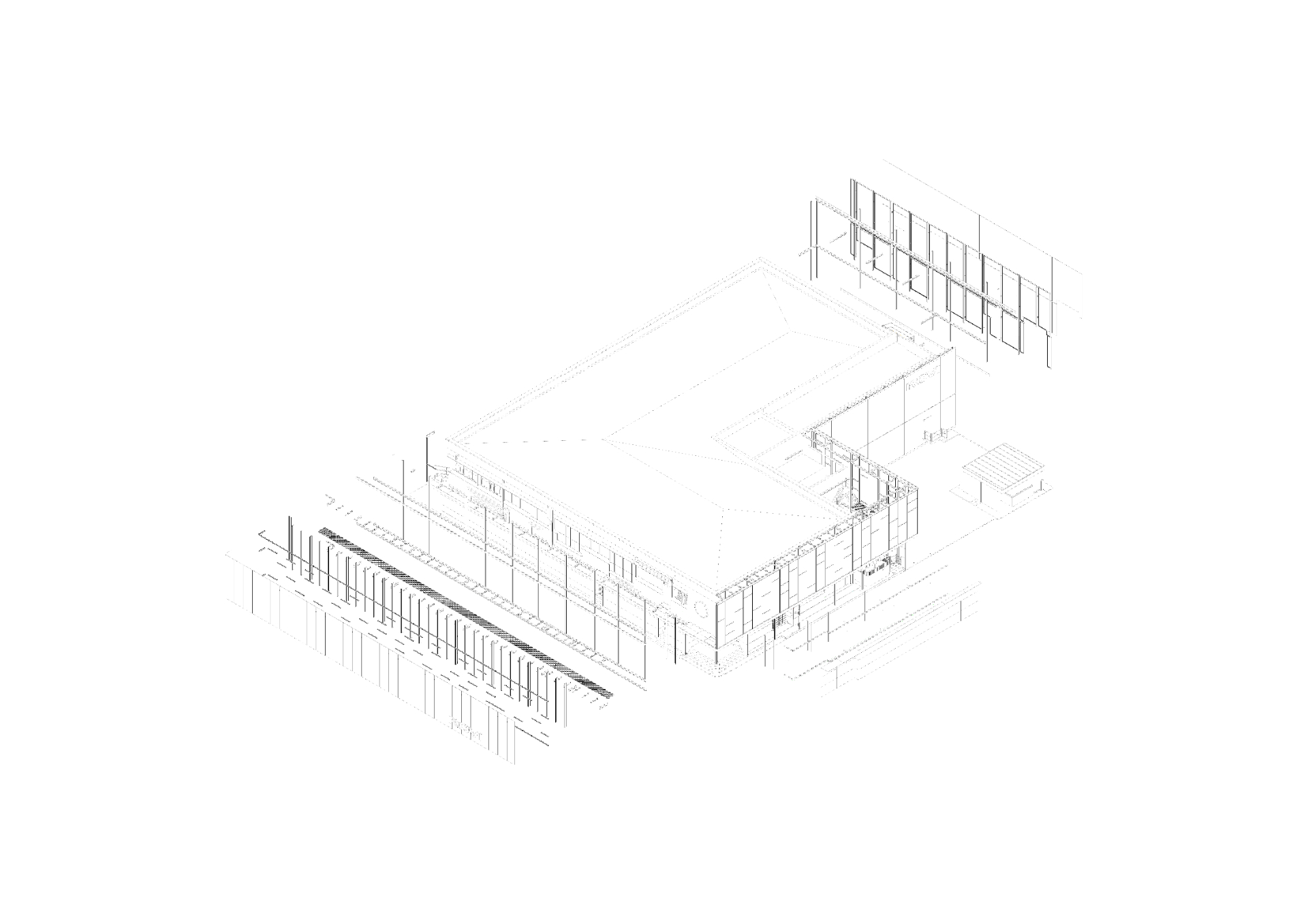 Axonometric drawing — envelope geometry