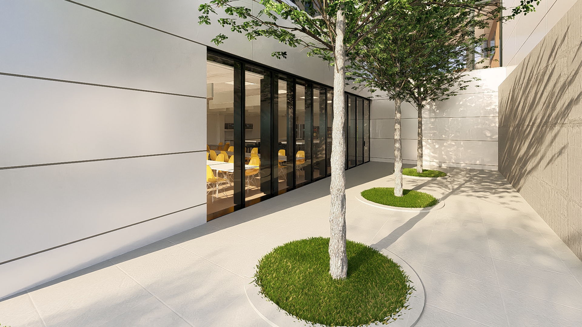 Internal courtyard — circulation and breakout space