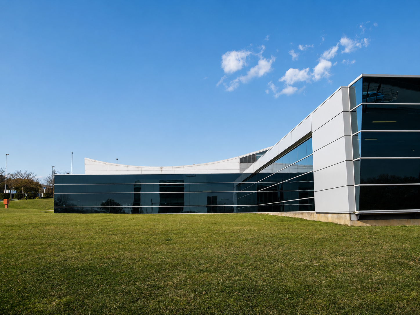 Completed building — landscape frontage